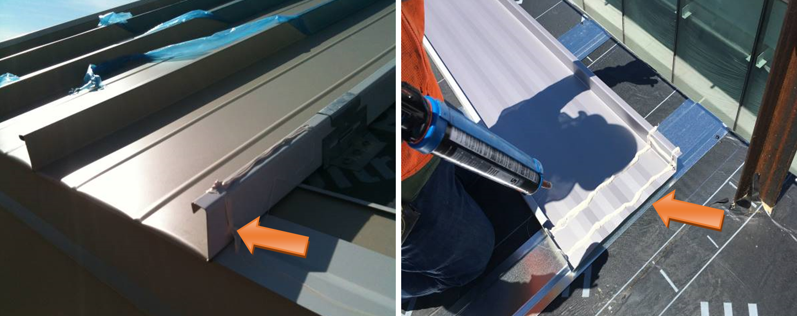 Non-skinning sealant applied to male panel leg