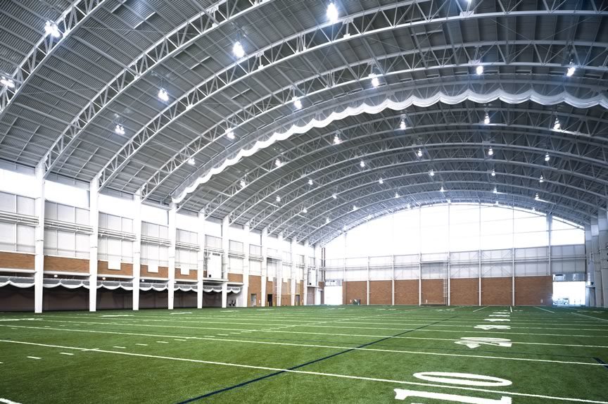 BYU Football Indoor Practice Facility Curved Span-Lok