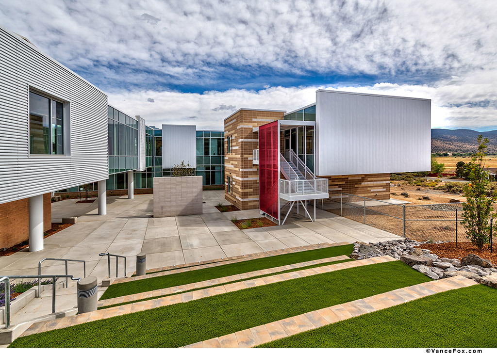 Eagle Valley Middle School in Carson City, NV featuring AEP Span Metal Roofing