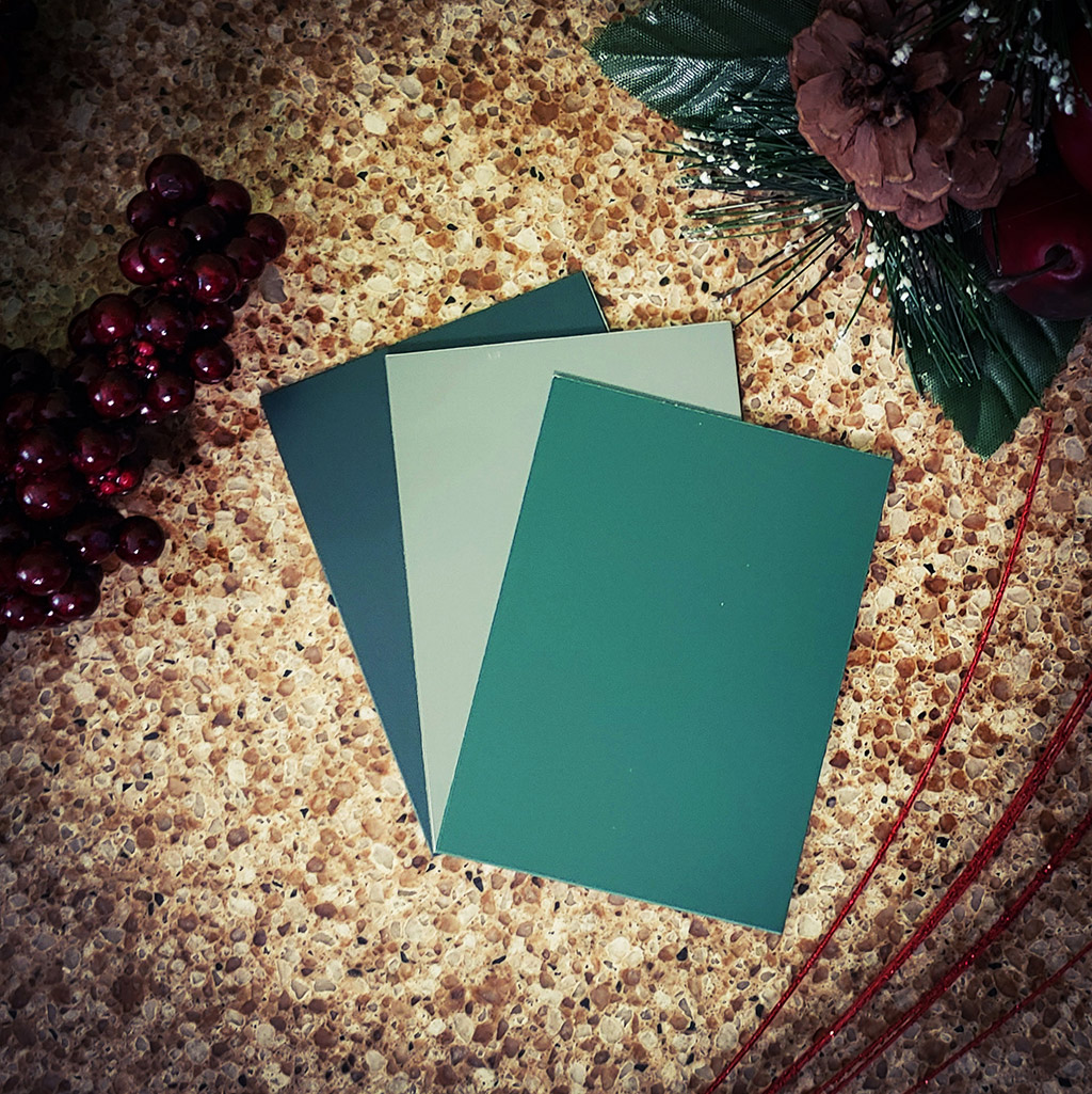 Forest Green, Sage Green, and Leaf Green