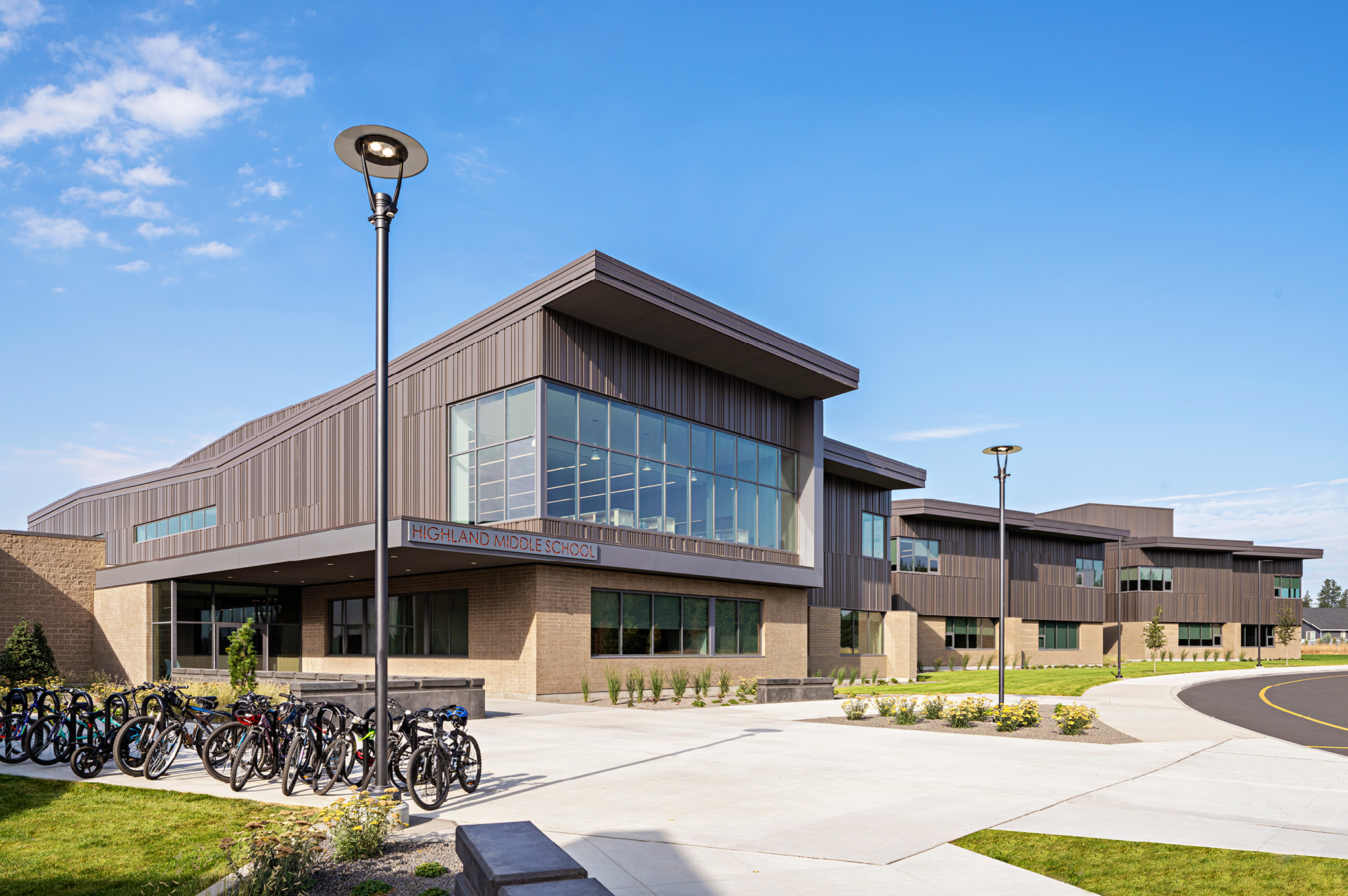 Middle School Featuring Sedona Rust and Vintage metal siding panels