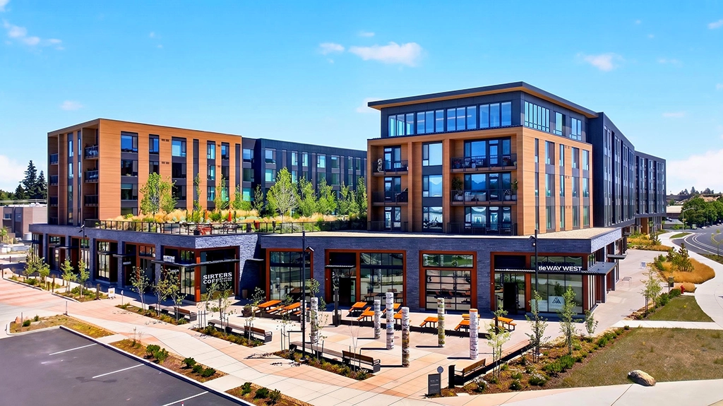 Jackstraw-Apartments-10 The Jacksraw in Bend, OR,is a mixed-use development that blends multifamily living, retail, and public gathering spaces into one vibrant destination.