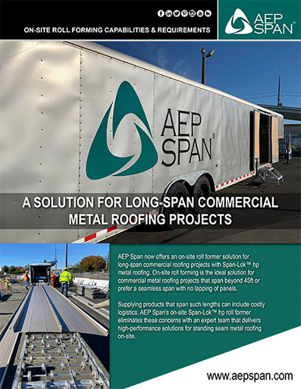 On-Site Roll Former by AEP Span