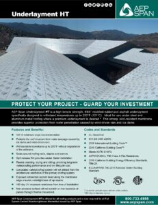 Weatherproof underlayment