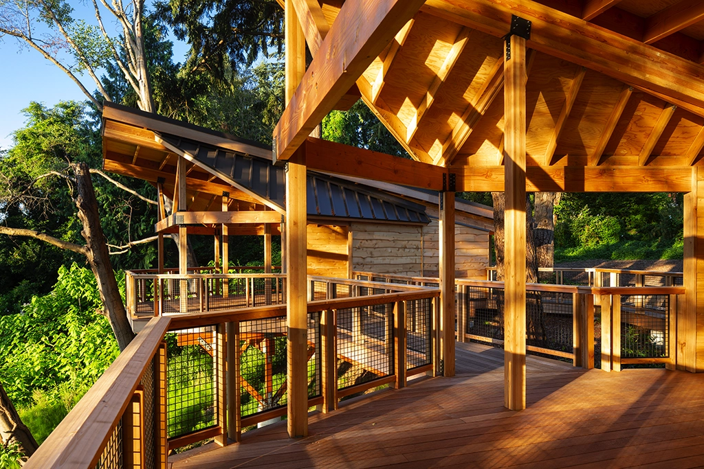 The Villa Academy Treehouse featuring AEP Span Metal Roofing