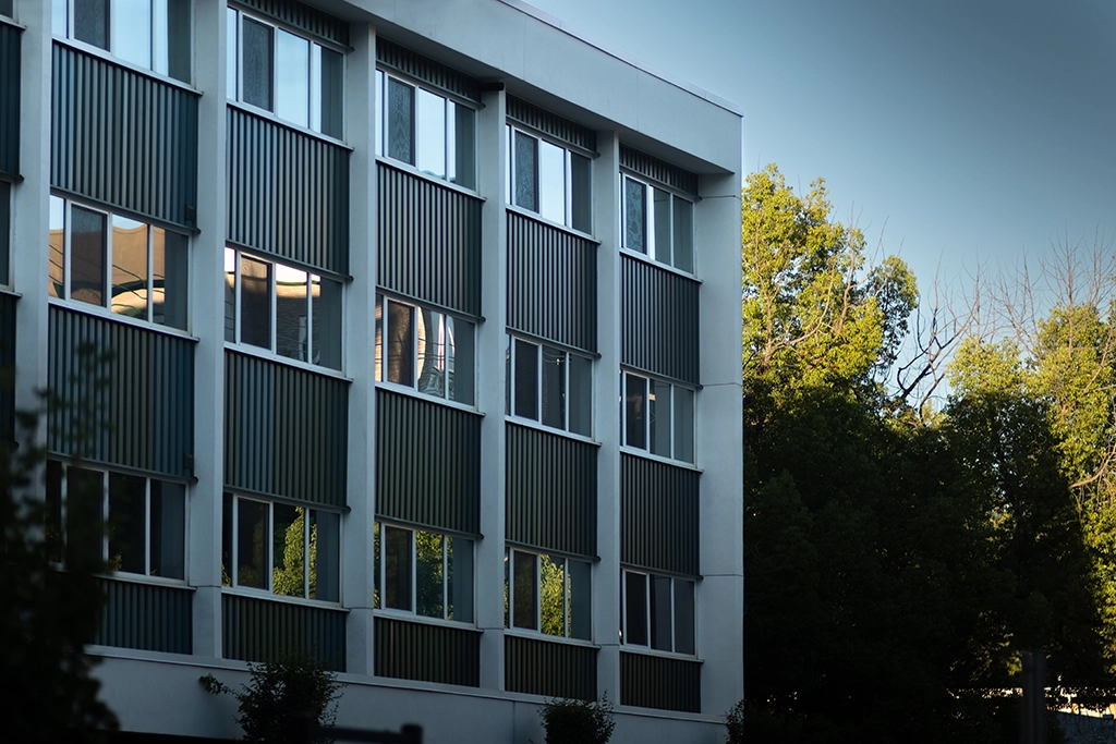 the-mod-5 The Mod apartments in Sacramento, CA feature AEP Span's Box Rib™ metal siding.